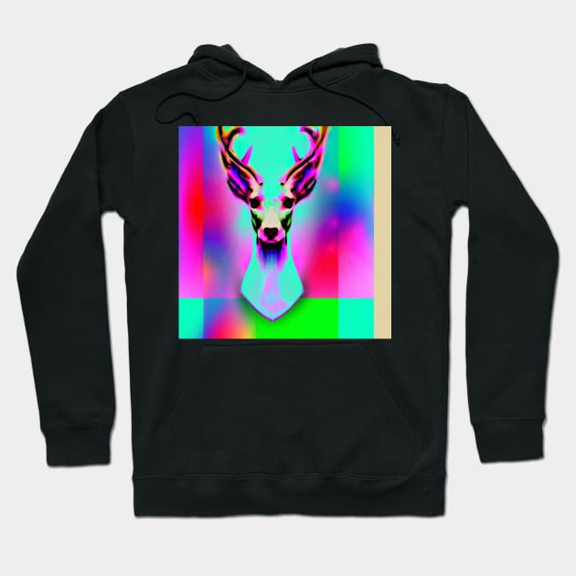 psychedelic Stag / Buck Hoodie by Trip Tank